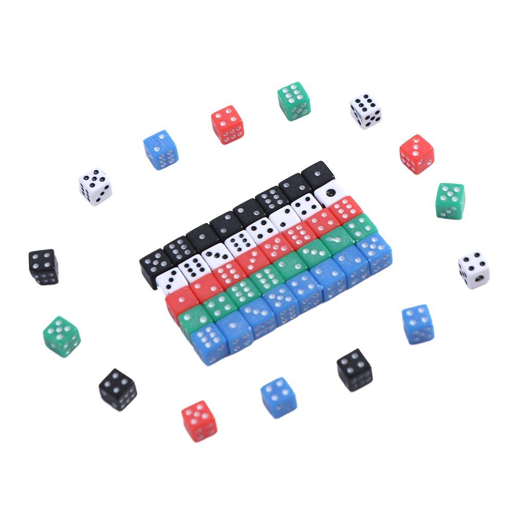 Acrylic Mini Dice 5mm Micro Dice D6 Drop Dice  Digital Gaming