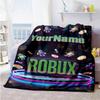 Roblox 95 Customize Your Name Blanket Multi-purpose Customizable Blanket Ultra-Soft Perfect for Office Livingroom Picnics Sofa Ideal for All Seasons