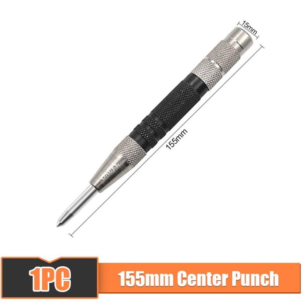 128mm/155mm Pin Press Dent Marker Center Punch Hand Tools Spring Loaded Positioning Drilling Hole Metal Drill Center Pin Punch