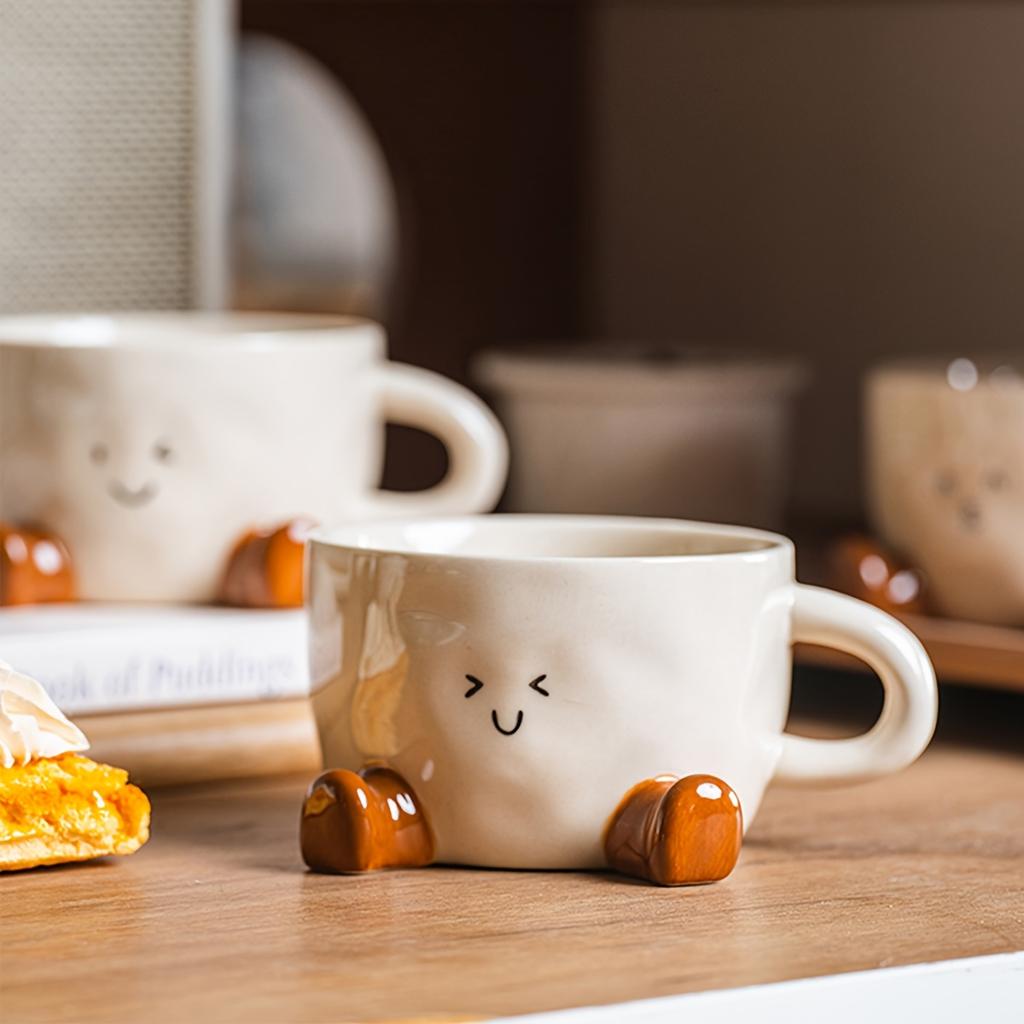 1PC  Ceramic Coffee Mug, Home Office Cartoon Mug, Latte Mocha, Hot Cocoa