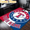 Custom Name Texas Baseball Rug, Office Rug, Chair Rug, Carpet for Living Rooms, Doormat Game Rug Home Decor Christmas Gifts