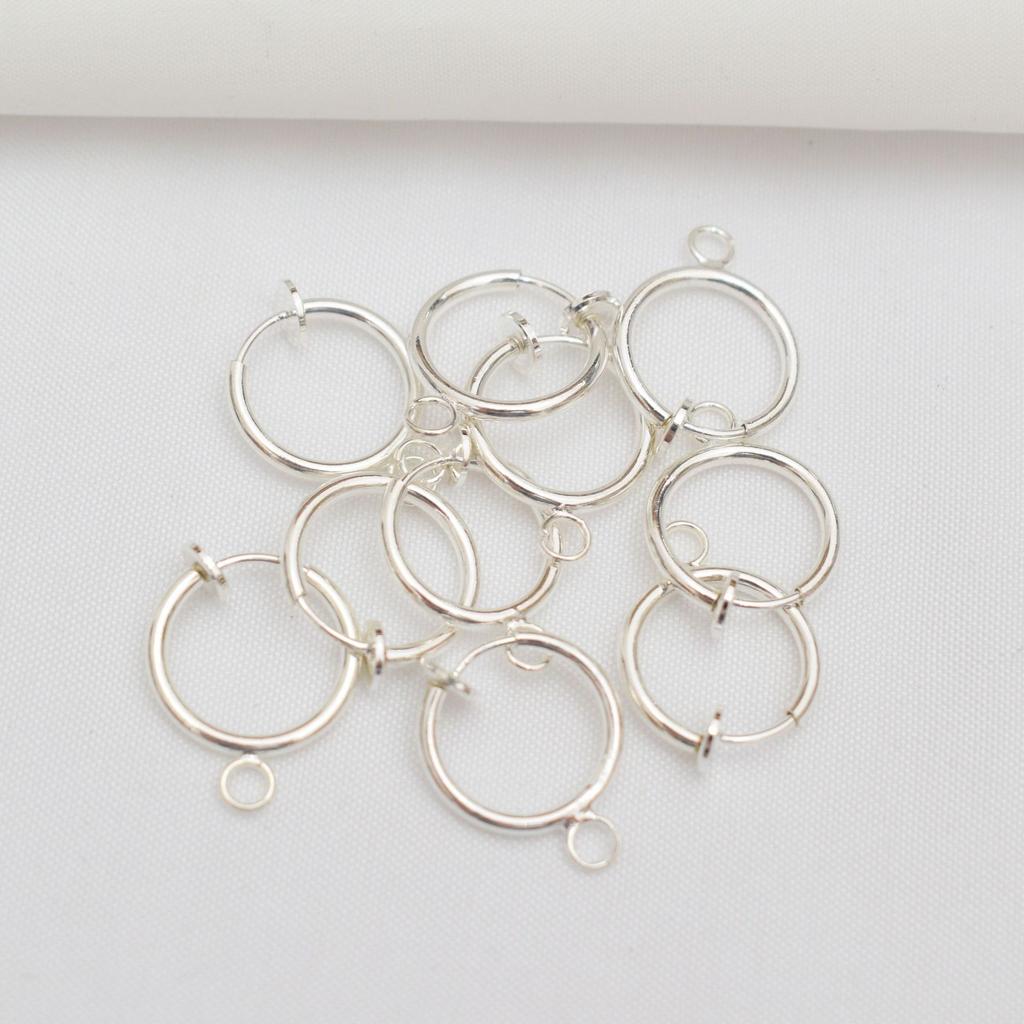 10pcs Fashion Invisible Earless Ear Clips 13Mm Spring Earclips With Hanging Diy Handmade Conversion Accessories