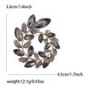 Exquisite Olive Branch Rhinestone Brooch - Elegant Women's Corsage Accessory
