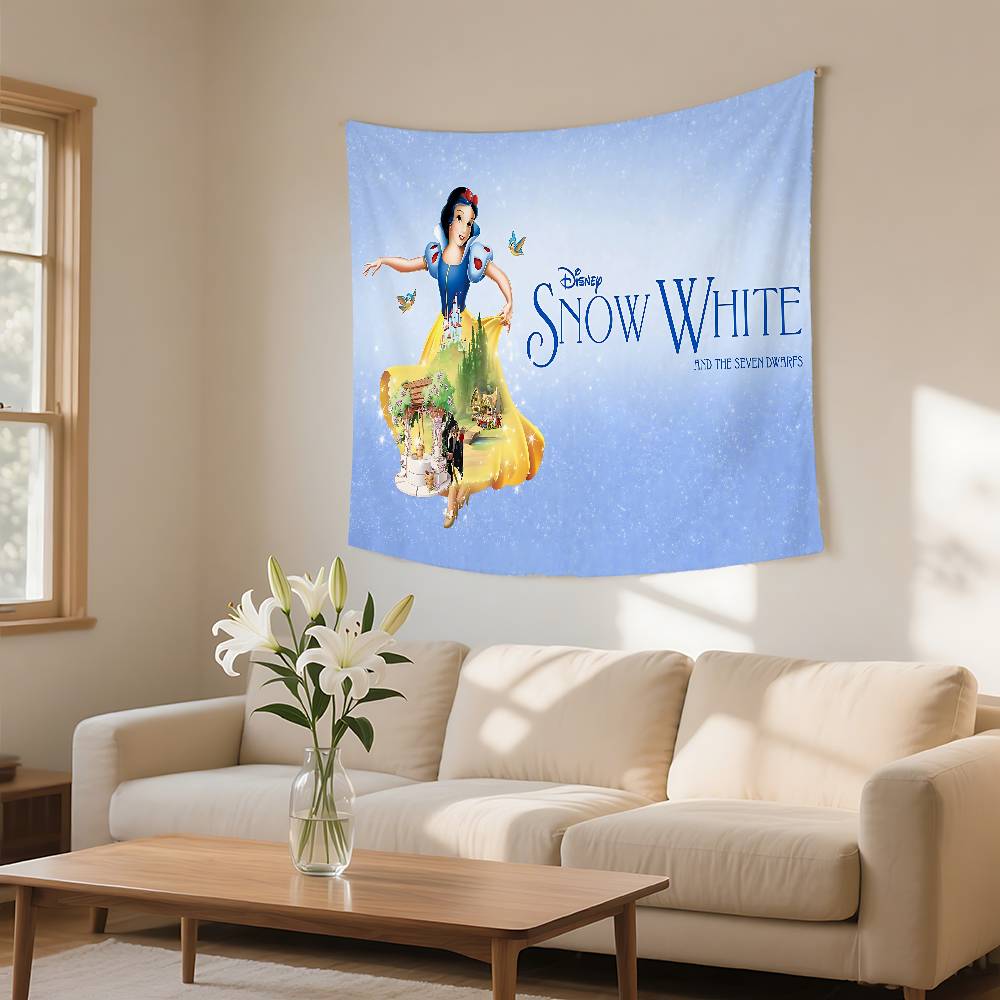 Classic Anime SsnowWhiteS Cute Tapestry Wall Hanging Tapestry Art Deco Blanket Curtain Hanging At Home Bedroom Living Room