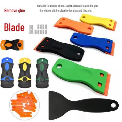 Multi-Purpose Glue Removal and Application Scraper Tool for Screens and Films