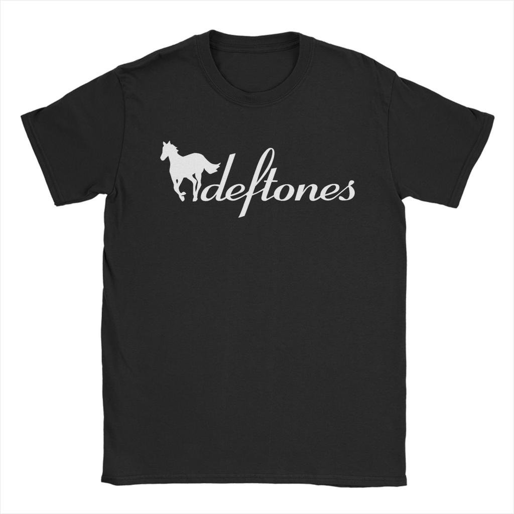 Men T-Shirt Deftones Awesome 100% Cotton Tee Shirt Short Sleeve T Shirts Round Neck Tops Classic