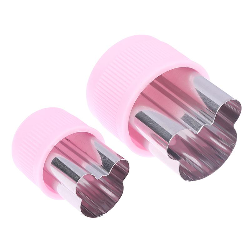 1Pc Various Shapes Vegetables Cutter Plastic Handle Portable Cook Tools Pink Stainless Steel Fruit Cutting Die Kitchen Gadgets