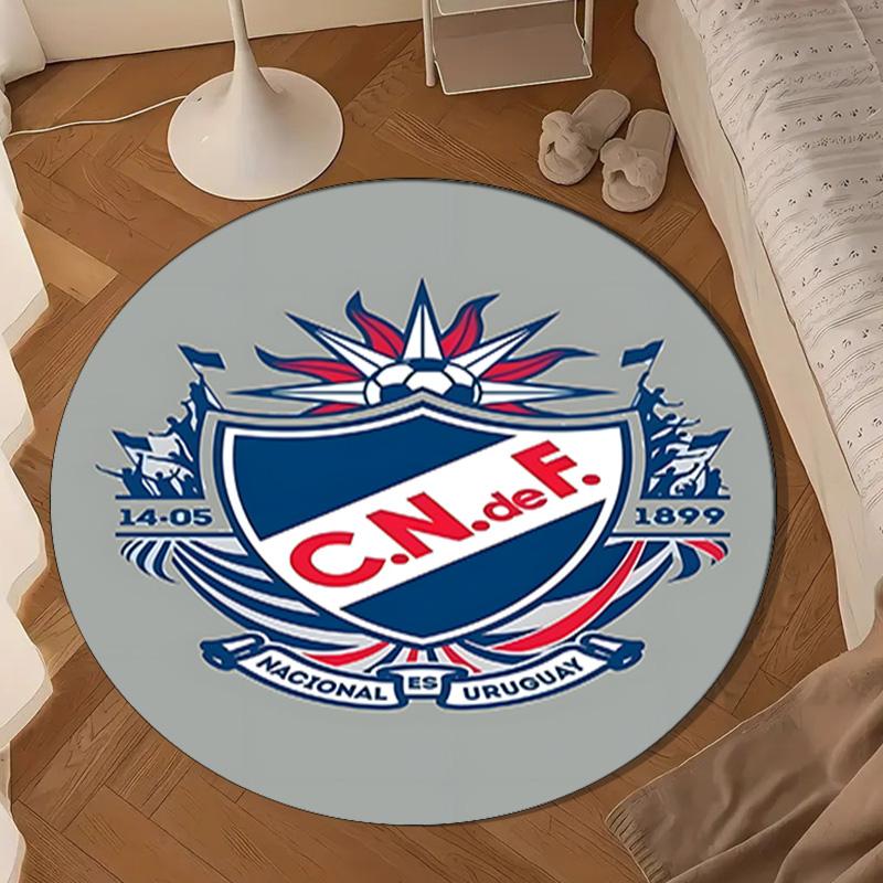 Montevideo Crest Design Round Mat, Anti-slip Circle Carpet Chair Rug For livingroom,Bedroom, Doormat Home Decor Gift Christmas Gifts