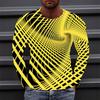 Funny Optical Illusions Graphic T Shirt Fashion Casual 3D Printed Long Sleeve T-shirt Catch Eyes Streetwear Personalization Tees