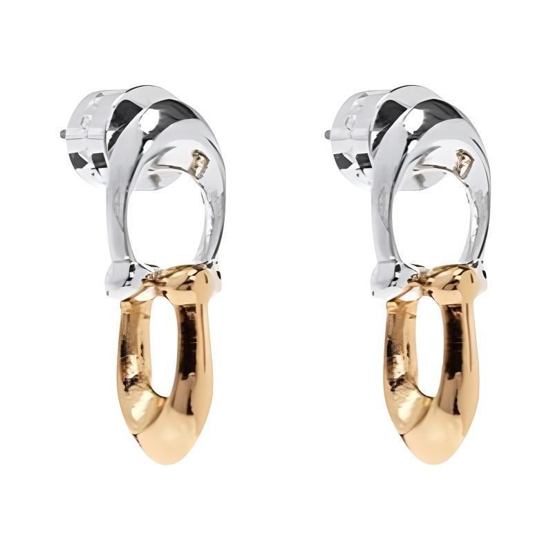 COACH Original design brass earrings women s silver
