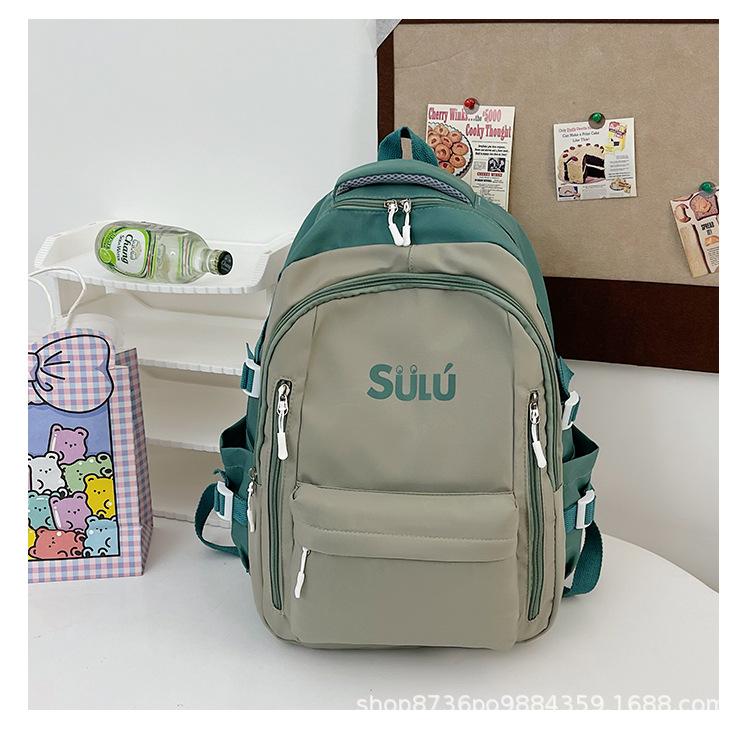 Schoolbag New Trendy Middle School Girls Schoolbag Ins Mori Korean Version Fashionable High-value Large-capacity Lightweight Backpack