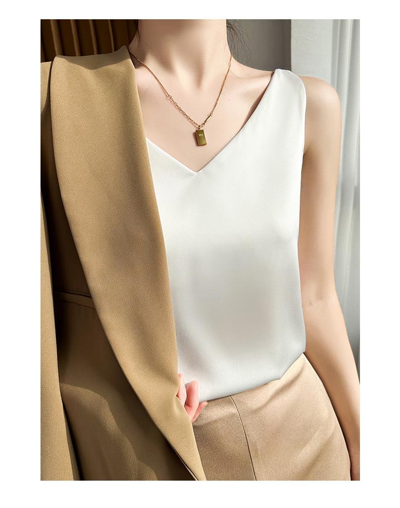 Silky Criss-Cross Back Camisole - Women's Summer Innerwear and Outerwear