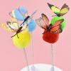 1pc-A mixed cat teaser stick with suction cup base, a spring swinging plush toy for interactive games