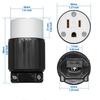 1Pcs Male/Female Ends Extension Cord Ends Connector 15A 125V 5-15P/5-15R Straight Blade Cord Connector
