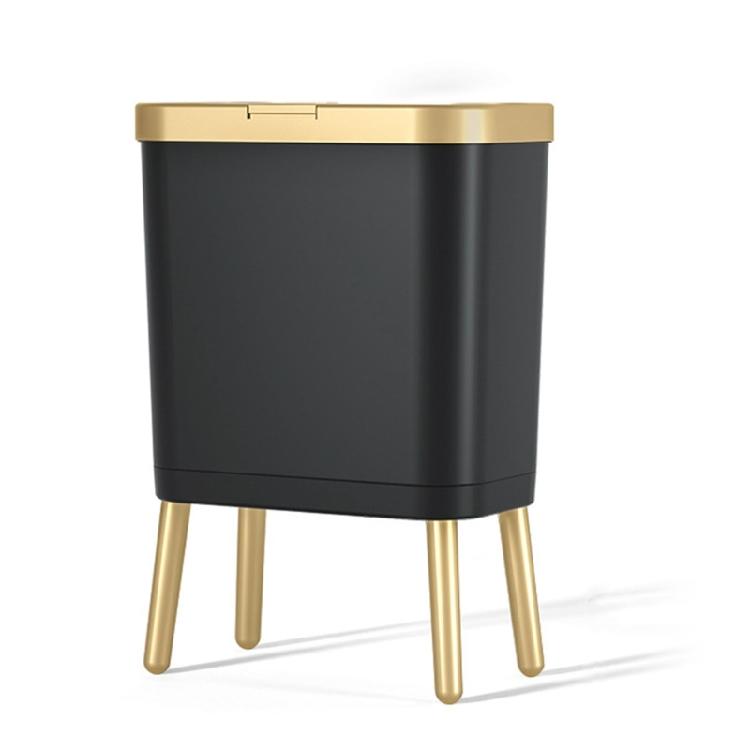 Standing Trash Can Trash Bin with Press Open Lid Neutralizes Odors Standard Garbage Bags Trash Can