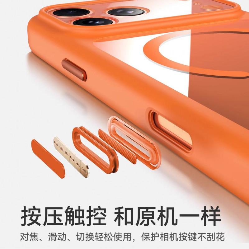 Magnetic Snap-On Clear Phone Case IPhone 17 Pro Max Full Camera Lens Coverage Shockproof Protective Cover