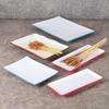 Melamine Rectangular Imitation Porcelain Plate for Hot Pot, Sushi, BBQ & Hotel Tableware.