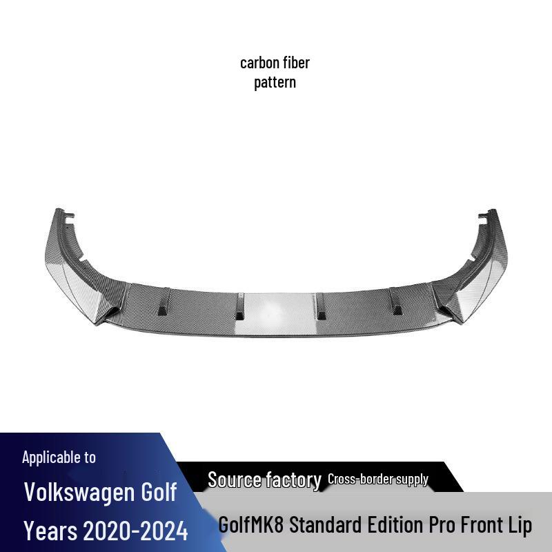 Volkswagen Golf Standard Edition Full Body Kit: Front Lip, Louvers, Side Skirt, Rear Lip, Rear Spoiler.