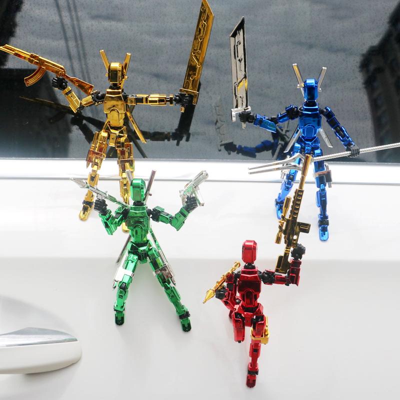 13 Action Figure Titan Multi-Jointed Movable Shapeshift Robot T13 Action Mannequin Character and Dog Figure Toys Gifts for Kids