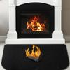 Half Circle Fireplace-Mat Oil-Resistant Silicone Fireproof Insulated Floor Protector-Mat For Stoves BBQ Grills Indoor Parts