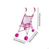 Babypuppenwagen Rollenspiel Kleine Mädchen Puppenhaus Dekoration Interaktives Kinder Schiebewagen Spielzeug