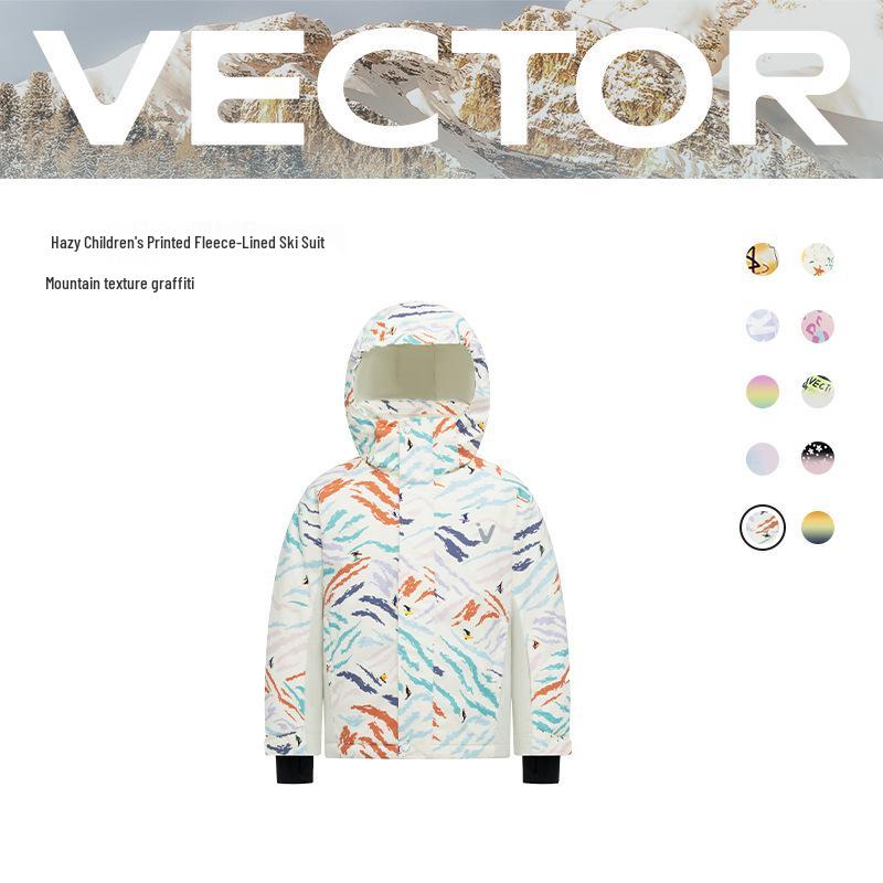 VECTOR Kids' Winter Ski Suit: Waterproof, Thickened, Cold-Proof Ski Jacket & Pants for Boys and Girls.