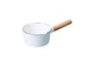 Pearl Metal Crevia Enamel Milk Pan, 15cm, White
