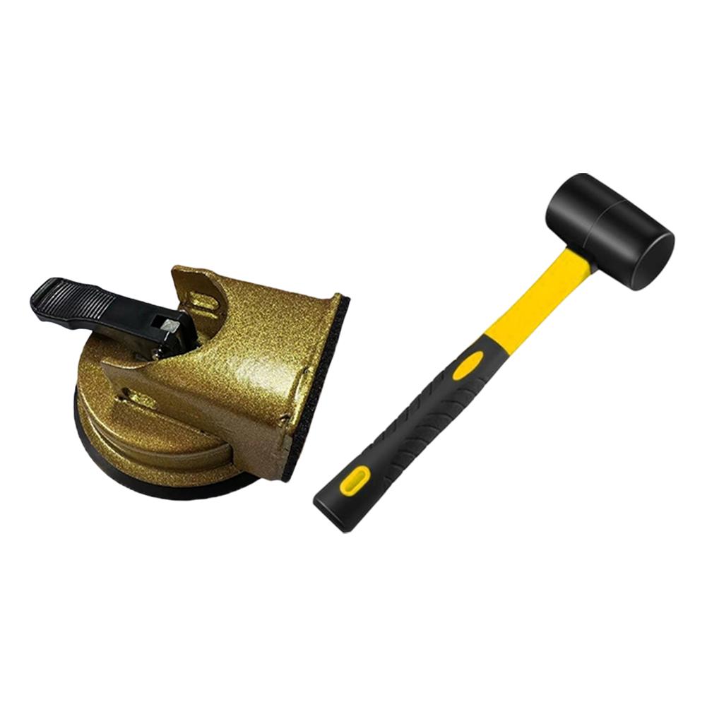 Glass Lifting Suction Cups and Rubber Hammer for Multi Purpose Use including For Floor Repair Windshield and Mirror Work
