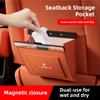 Car Leather Garbage Bag Magnetic Adsorption Seat Back Hanging Storage Bag For Model 3 Y S X Cybertruck Juguete Coil Bonina