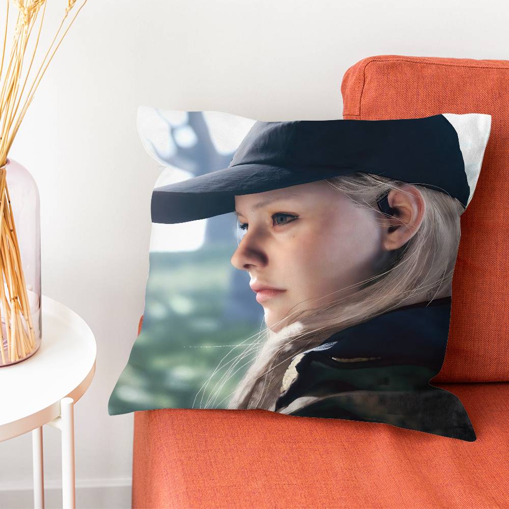 Rosemary Winters R-Resident Evil Village 8 Pillow Case Plush With Invisible Zipper Dustproof Sofa Cushion Cover For Home Decor