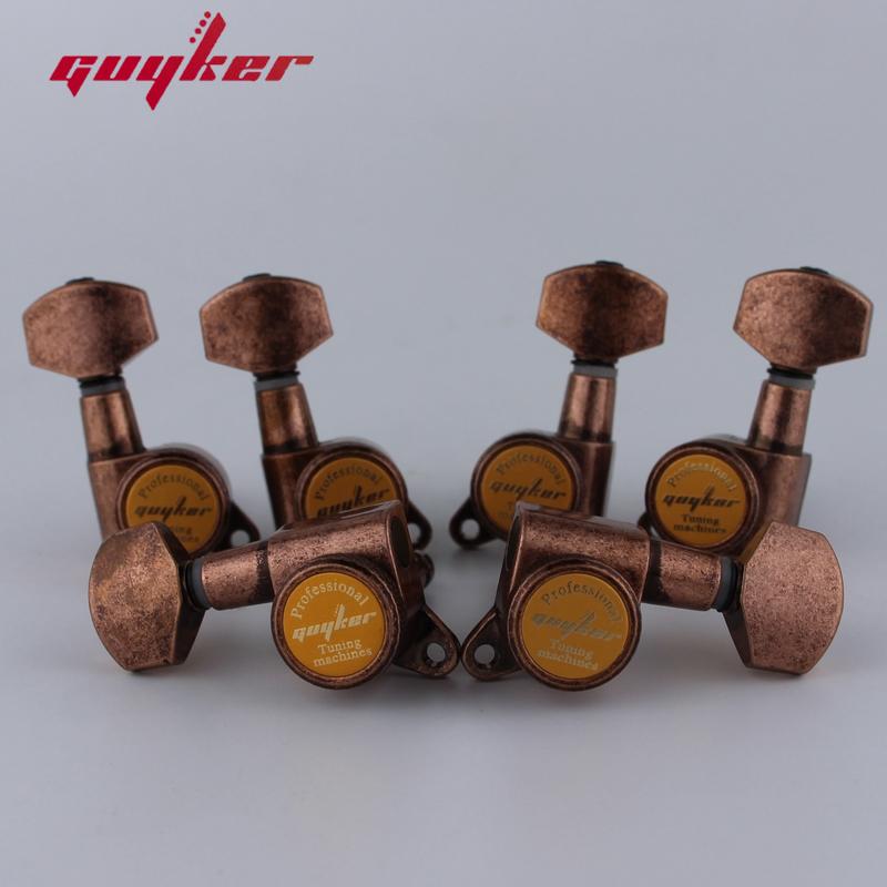 Guyker Tuners Guitar Models Rear Lock String Electric Guitar Machine Heads Antique Bronze
