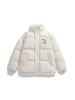 Cartoon Cat Print Thick Cotton Jacket: Winter School Style for Couples