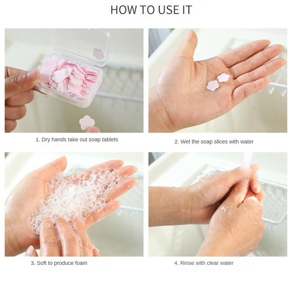 1000 pezzi di carta saponi per la pulizia cartine di sapone per lavaggio a mano portatili fetta profumata lavaggio a mano bagno da viaggio sapone schiumogeno profumato