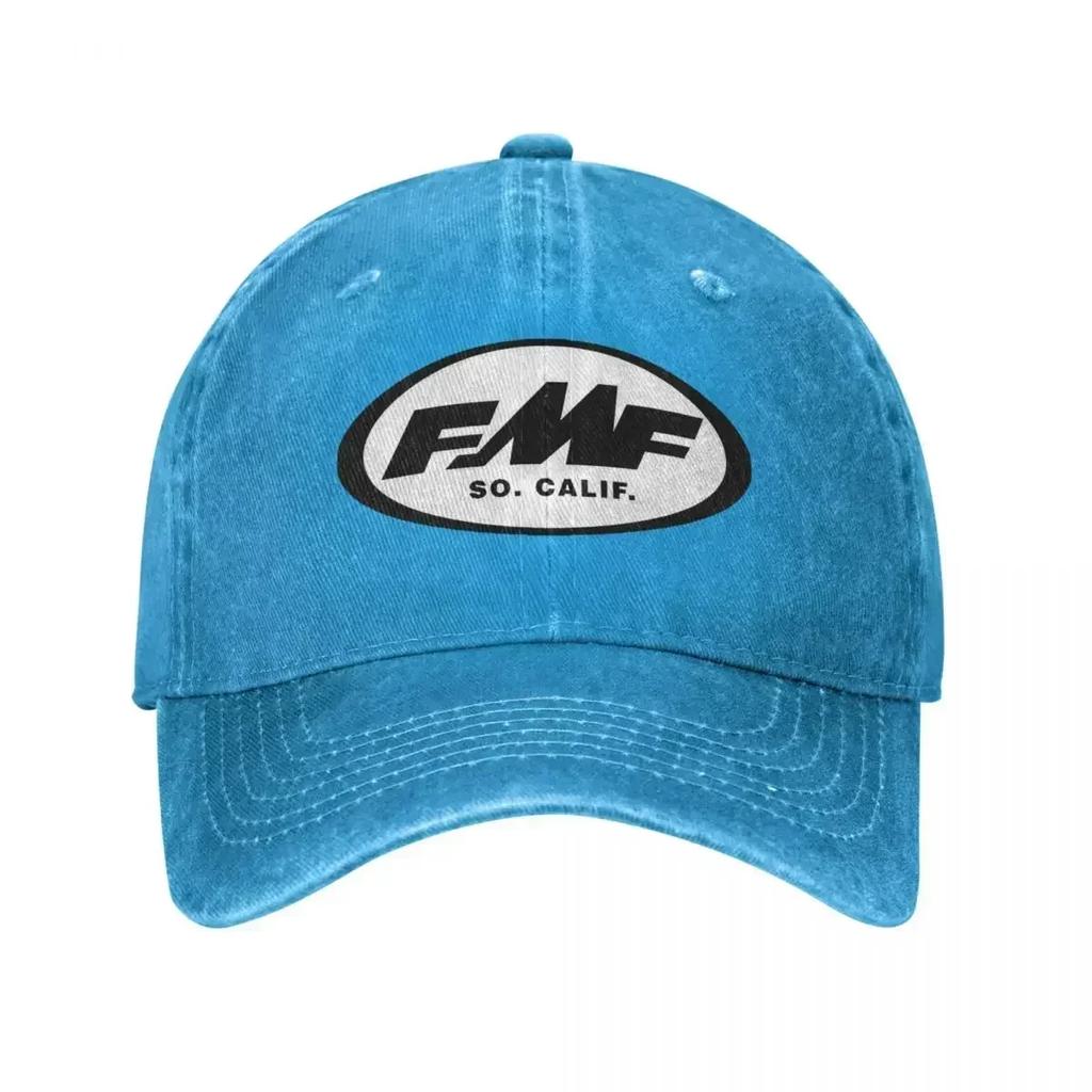FMF Logo So Calif Baseball Cap Casual Distressed Denim Racing Headwear Unisex Women Outdoor Activities Unstructured Soft Hats Cap