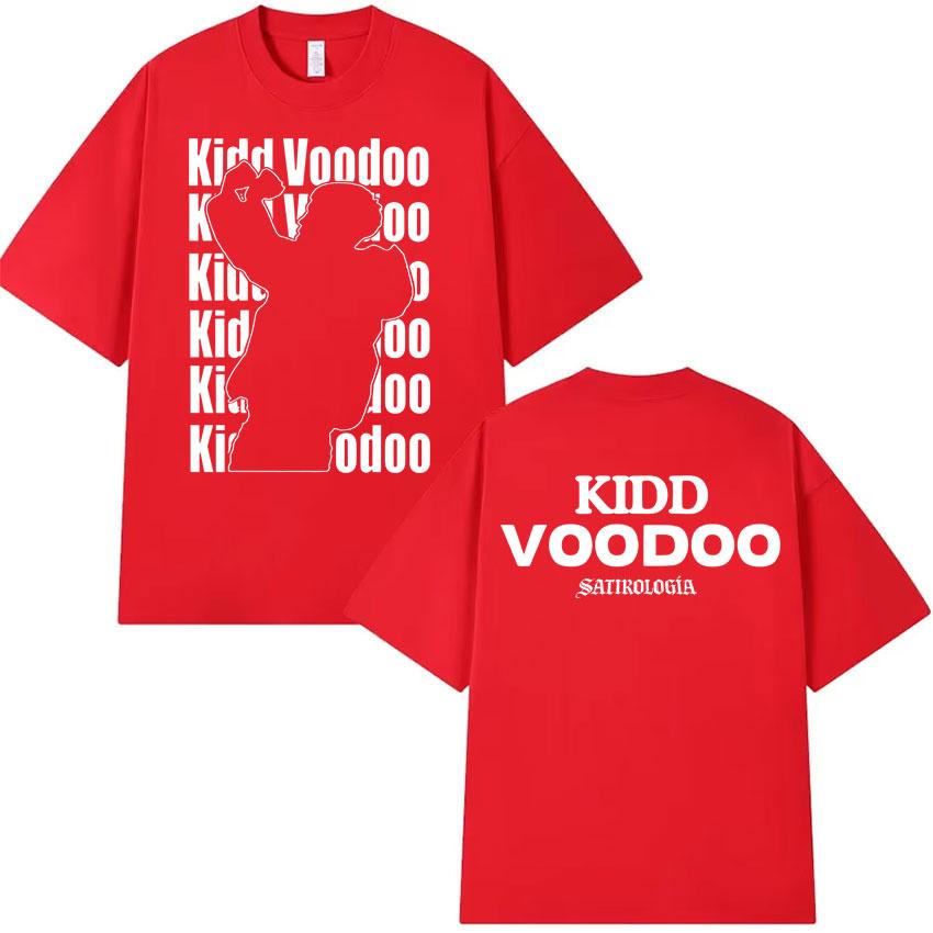 Singer Kidd Voodoo Album Tour 2025 Pattern Fashion Oversized Tshirt Summer Mens Women Hiphop Gothic Pure Cotton Loose Tshirt S