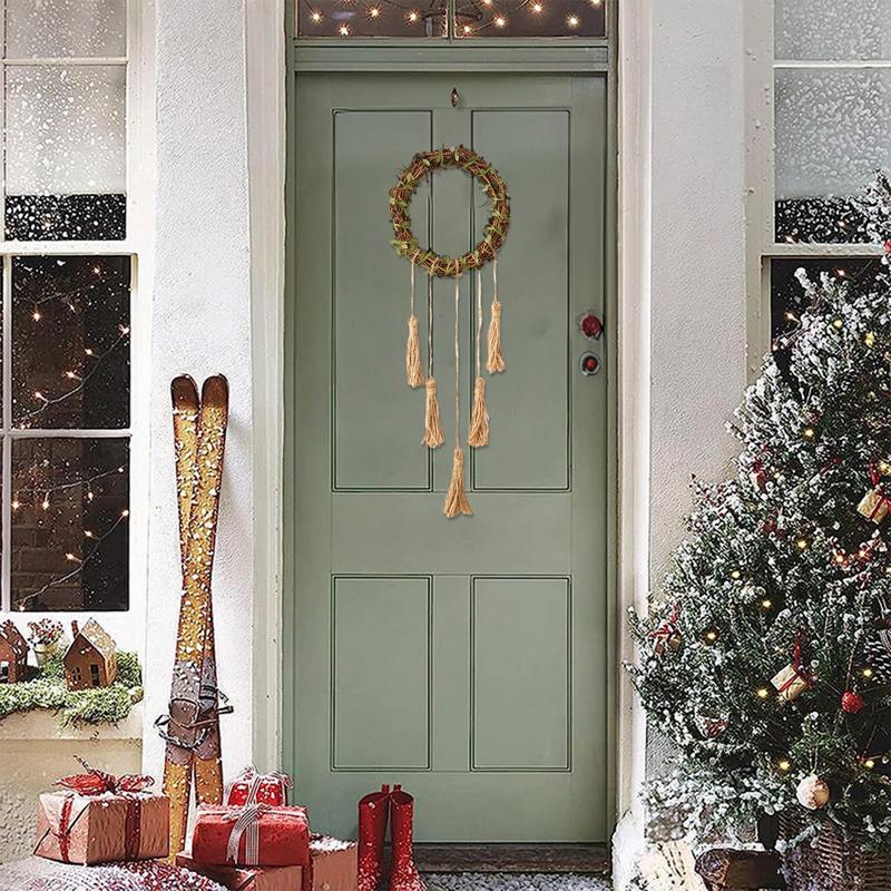 Witch Bells Wind Chime Wreath Rustic Pendant Bell Ornament Hanger For Garden Living Room Home Bedroom Wall Outdoor