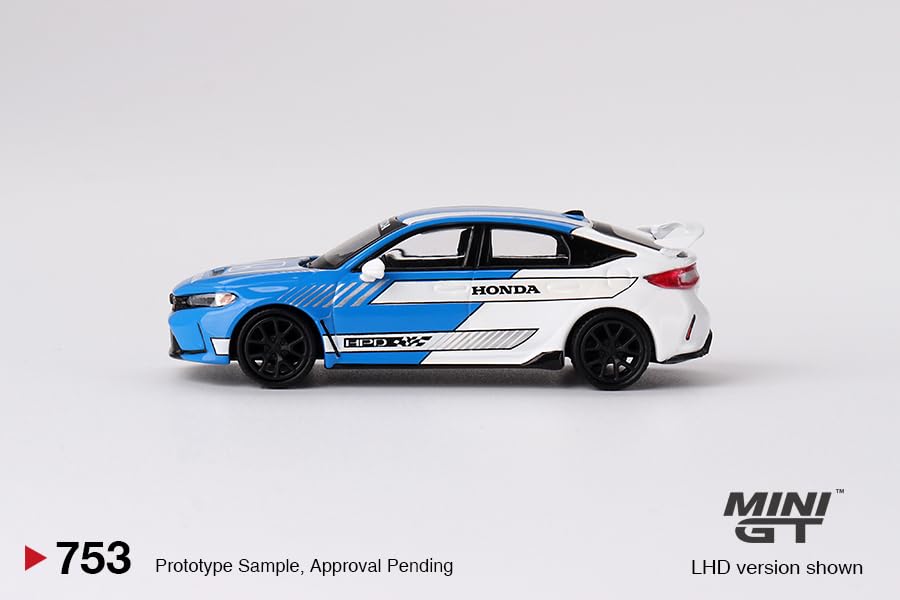MINI GT MiJo Exclusives Honda Civic Type R Pace Car Blau Fertiges Produkt × 1/64 2023#3 (Linker Griff)