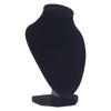 Black Lint Necklace Pendant Holder Stand Wooden Elegant Jewelry Chain Display Mannequin Bust for Jewelry Store