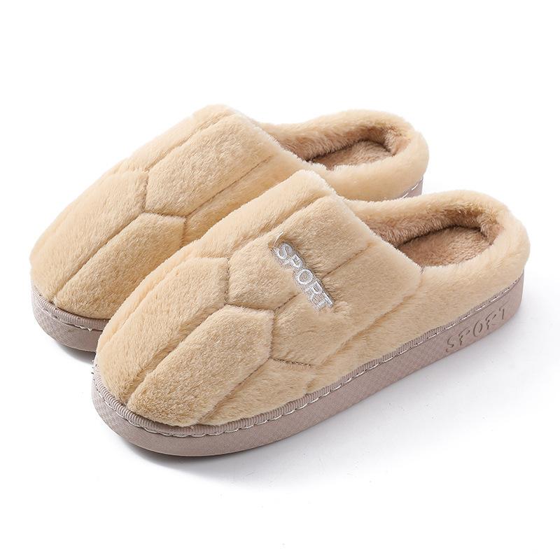 Non-slip Student Hairy Thick Bottom Couple Household Women's Slippers Slippers Autumn and Winter Men's Indoor Cotton