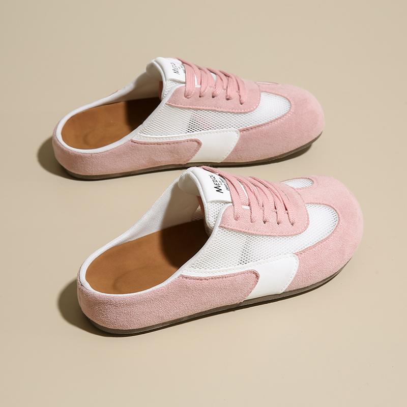 

Fashion CRLAYDK Summer Women s Footbed Comfortable Slip On Mules Mesh House Slippers Ladies Backless Slide Loafers Casual Flats Shoes 35