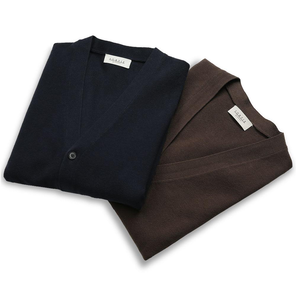 Sortie Essential Half Milano Cardigan (Brown)
