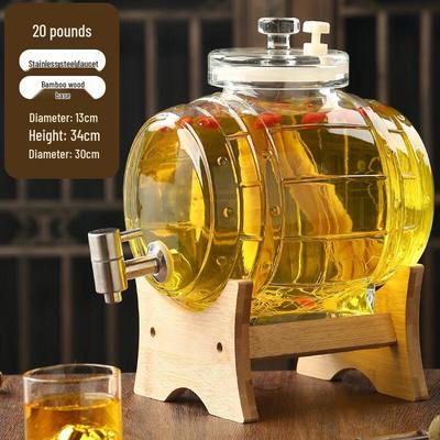ZISIZ Horizontal Glass Fermentation Jar with Tap
