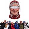 Skihue med Nyhed Gammel Mand Ansigt, Sjov Realistisk 3D-printet Fuld Ansigt Vinter Vindtæt Hat, Solbriller Ikke Inkluderet