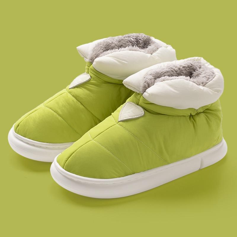 Módní Comwarm Kožešinové Sněhule Pro Ženy Módní Silná Platforma Zimní Boty Plyšová Bavlněná Obuv Vnitřní Venkovní Vodotěsné Teplé Domácí Boty