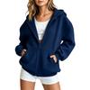 Girls Zip-Up Hooded Sweatshirt Long Sleeve Color Casual Top for Big Kids