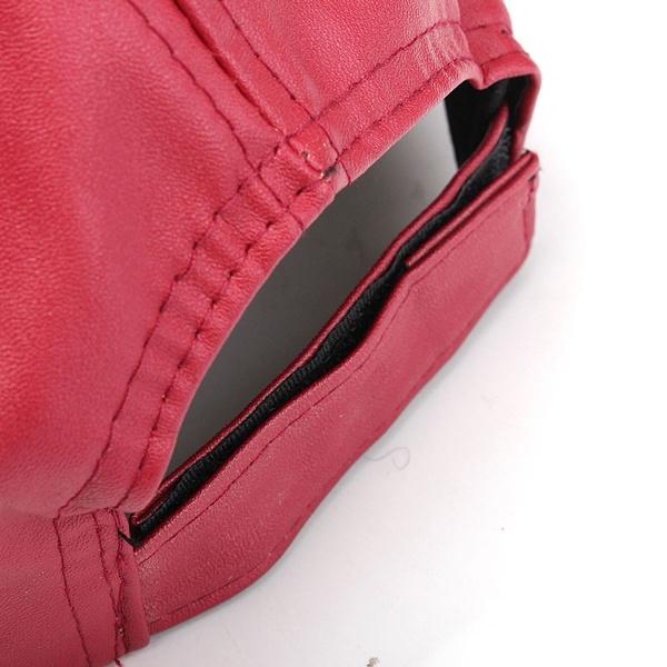 Premium Quality Unisex Women Soft Faux Leather Baseball Cap For Biker Outdoor Use