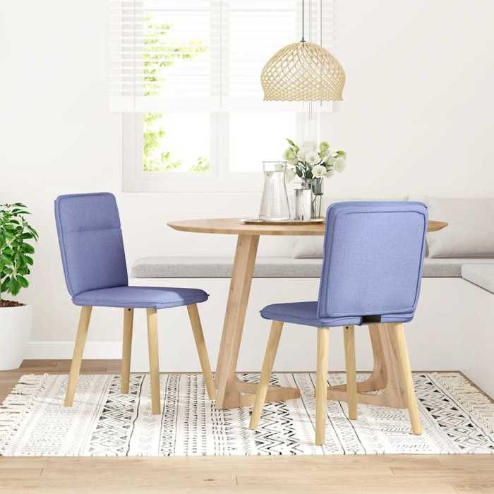 VidaXL Dining Chairs Set of 2 Jean Blue Fabric, Dining Chair, Kitchen Chair, Accent Chair, Chair, Chair of 4101230