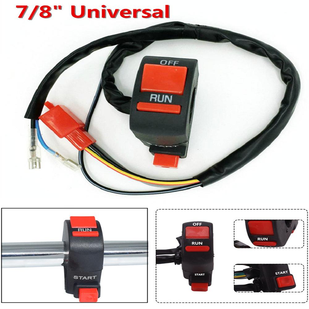 7/8" Universal Motorcycle Handlebar Control Switch Ignition Kill Start Switch ON OFF For YAMAHA BWS Kawasaki Electric Dirt 125 Pit Bike