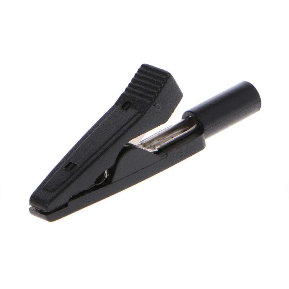 Insulated Clip 2mm Banana Female Adapter for Voltage Tester Black+Red