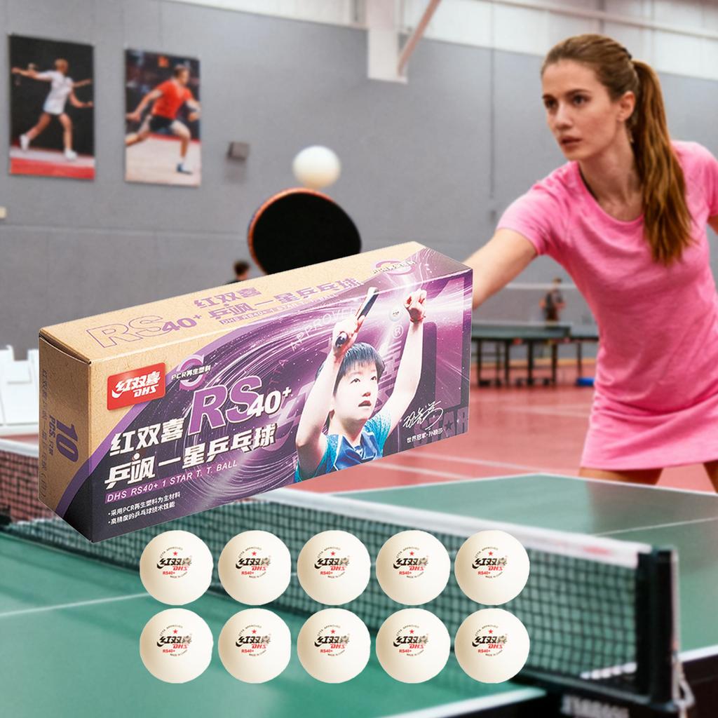 DHS 40+ Table Tennis Balls, Durable Training & Competition Grade Ping Pong Balls for Match Play Practice and Professional Use
